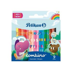 ROTULADOR PELIKAN COMBINO 9 COLORES