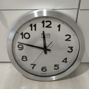 RELOJ PARED PLUS OFFICE ALUMINIO 40CM