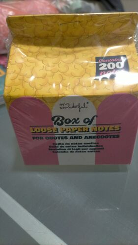 BOX OF LOOSE PAPER NOTES FOR QUOTES AND ANECDOTES