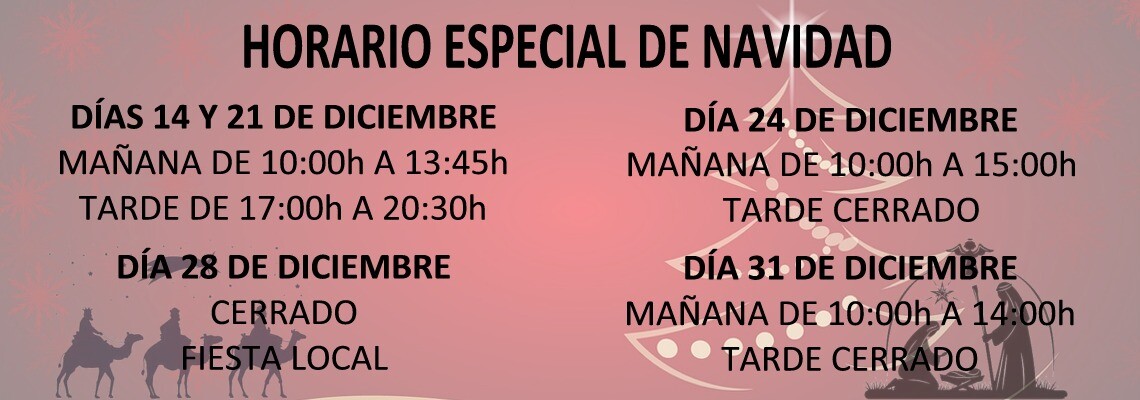 HORARIO NAVIDAD DICIEMBRE